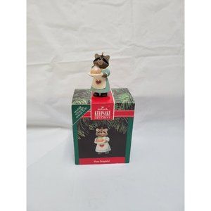 Hallmark Keepsake Ornament 1991 Tender Touches Plum Delightful - Raccoon